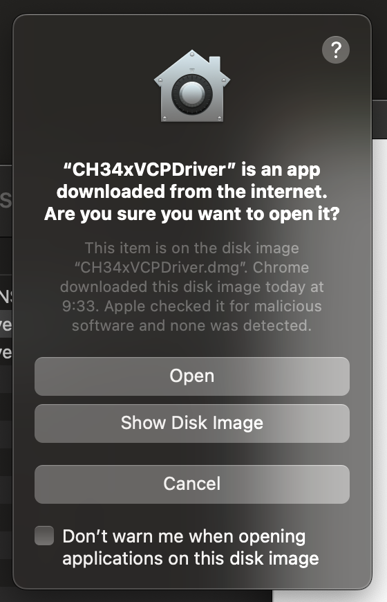 Driver permission prompt