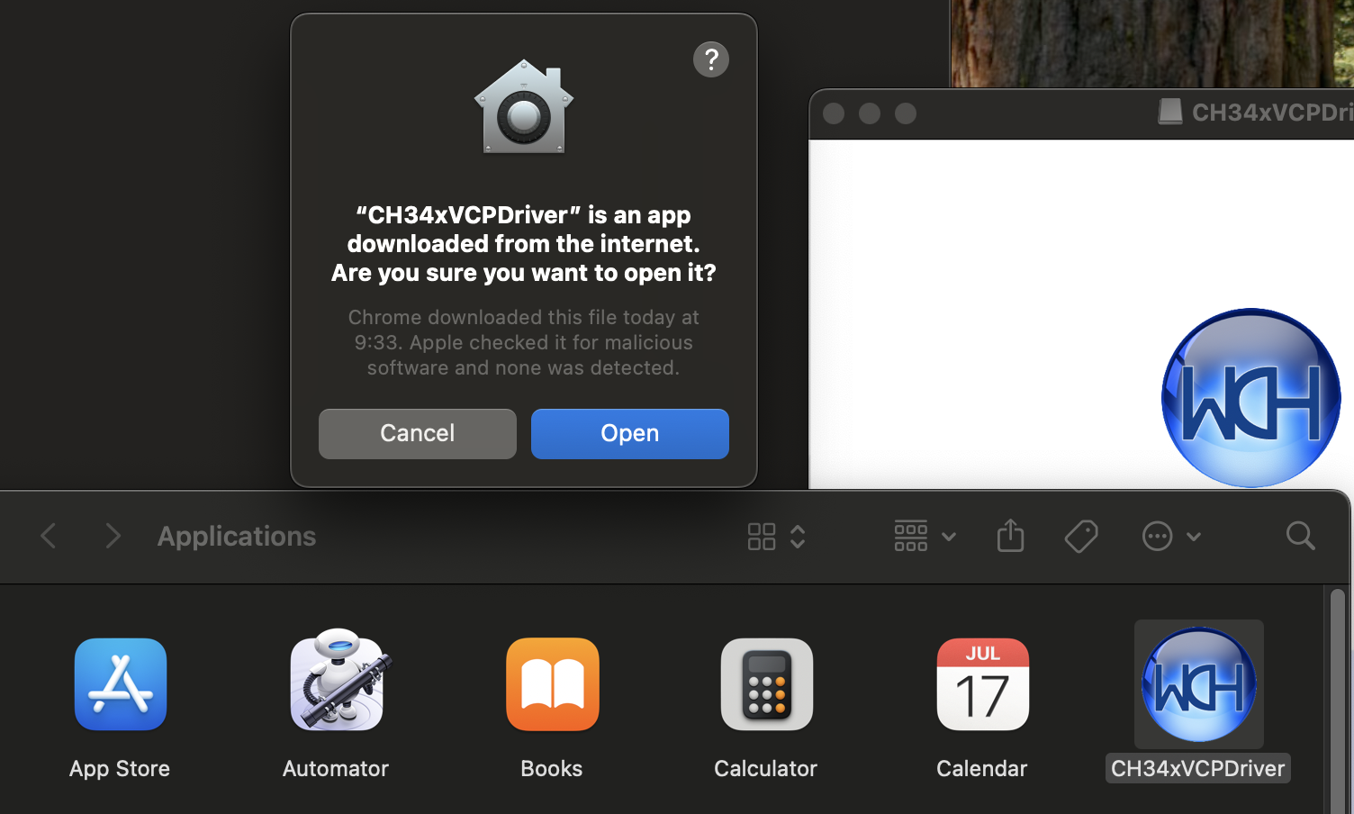 CH34xVCPDriver in Launchpad
