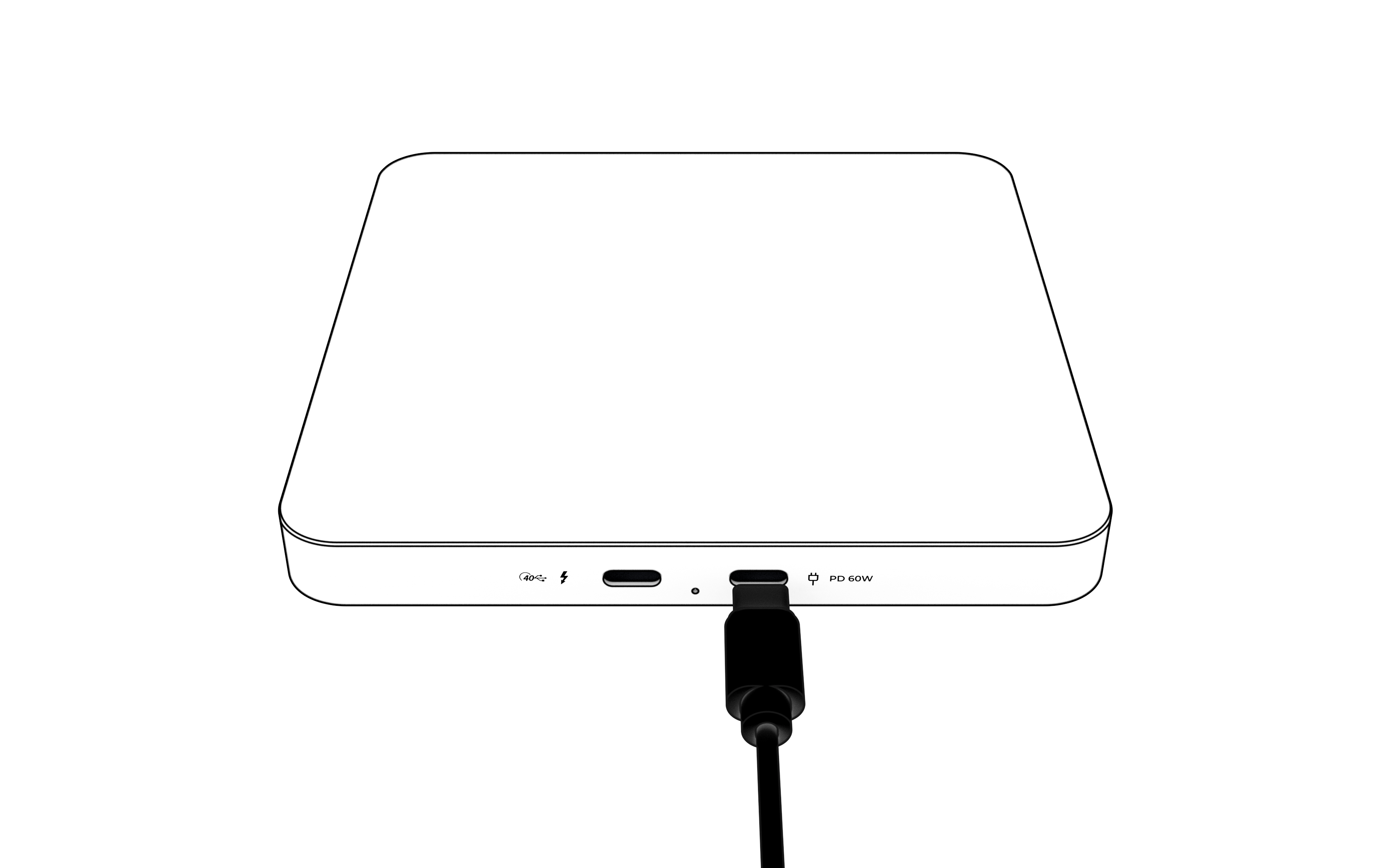 将 QuadDrive 的电源口连接到电脑